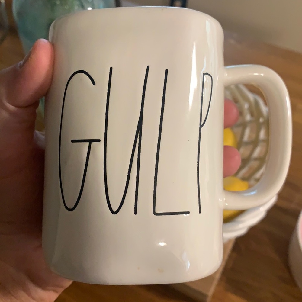 Rae Dunn Magenta Artisan “Gulp” & “Happy” Mugs